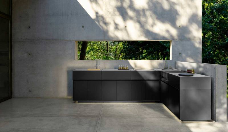 Cuisine d'angle en extérieur chez CUISINE OUTDOOR Toulouse