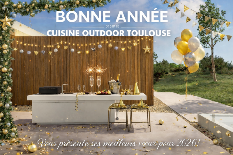 Toute l’équipe de Cuisine Outdoor Toulouse vous présente ses meilleurs vœux pour cette nouvelle année.